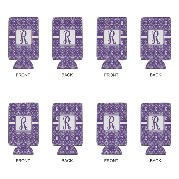 Initial Damask 16oz Can Sleeve - Set of 4 - APPROVAL