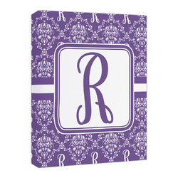 Initial Damask Canvas Print - 16x20