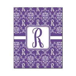 Initial Damask Wood Print - 16x20