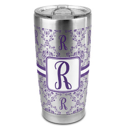 Initial Damask 20oz Stainless Steel Double Wall Tumbler - Full Print