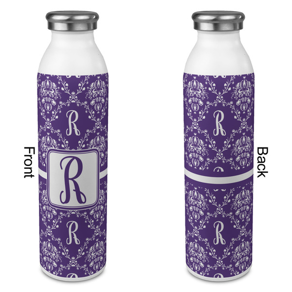 Initial Damask 20oz Water Bottles - Full Print - Approval