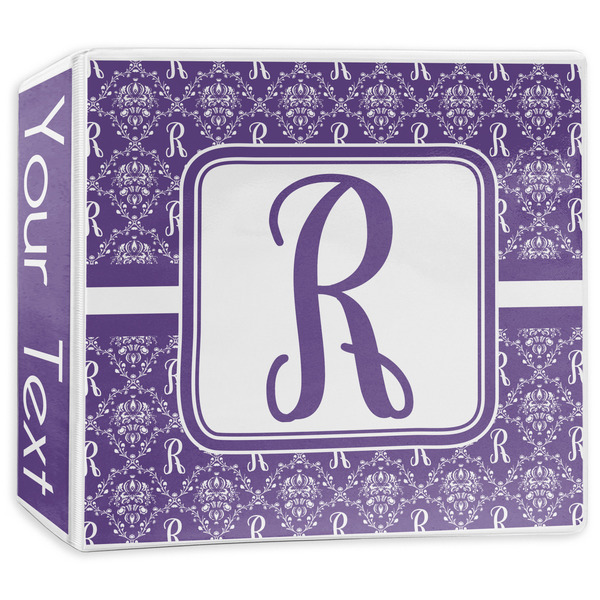 Custom Initial Damask 3-Ring Binder - 3 inch (Personalized)