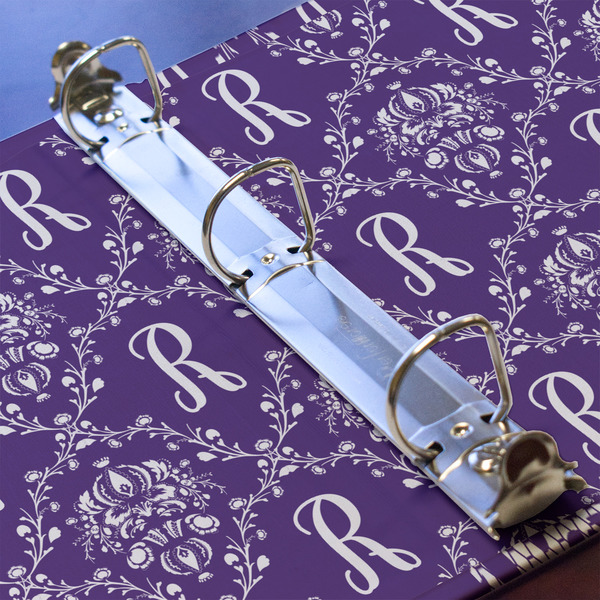 Initial Damask 3 Ring Binders - Full Wrap - 1" - DETAIL