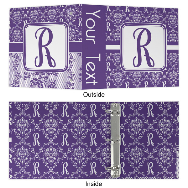 Initial Damask 3 Ring Binders - Full Wrap - 2" - APPROVAL