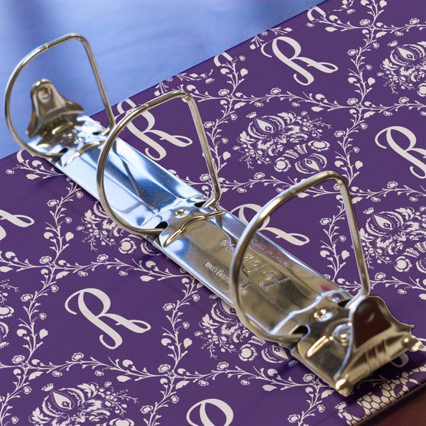 Initial Damask 3 Ring Binders - Full Wrap - 2" - DETAIL