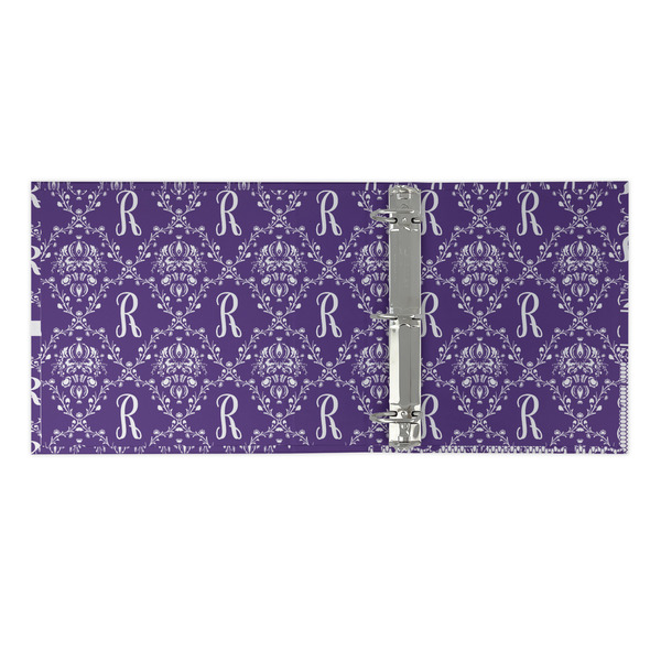Initial Damask 3 Ring Binders - Full Wrap - 2" - OPEN INSIDE