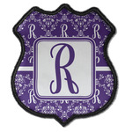 Initial Damask Iron On Shield Patch C