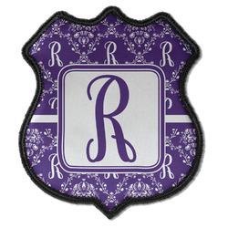 Initial Damask Iron On Shield Patch C