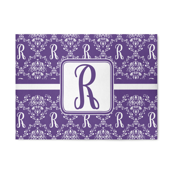 Custom Initial Damask Area Rug (Personalized)