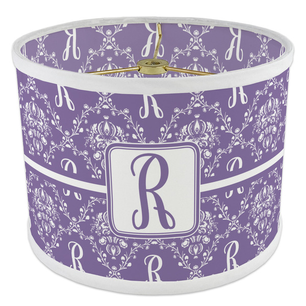 Initial Damask 8" Drum Lampshade - ANGLE Poly-Film