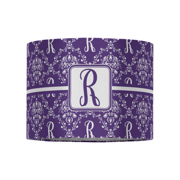 Initial Damask 8" Drum Lampshade - FRONT (Fabric)