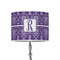Initial Damask 8" Drum Lampshade - ON STAND (Poly Film)