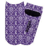 Initial Damask Adult Ankle Socks