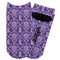 Initial Damask Adult Ankle Socks - Single Pair - Front and Back
