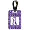 Initial Damask Metal Luggage Tag