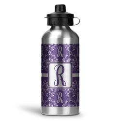 Initial Damask Water Bottle - Aluminum - 20 oz (Personalized)