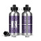 Initial Damask Aluminum Water Bottle - Front and Back