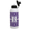 Initial Damask Aluminum Water Bottle - White Front