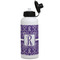 Initial Damask Water Bottles - Aluminum - 20 oz - White