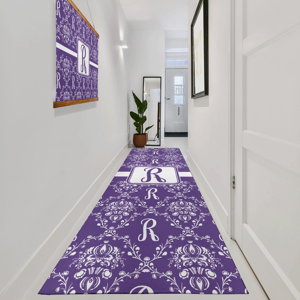 Initial Damask Area Rug Sizes - In Context (vertical)