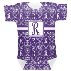 Initial Damask Baby Bodysuit