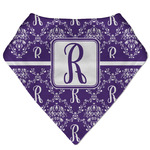 Initial Damask Bandana Bib