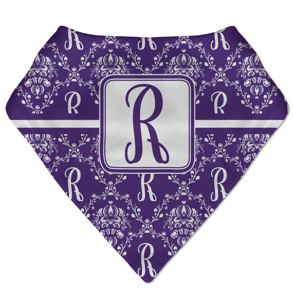 Custom Initial Damask Bandana Bib