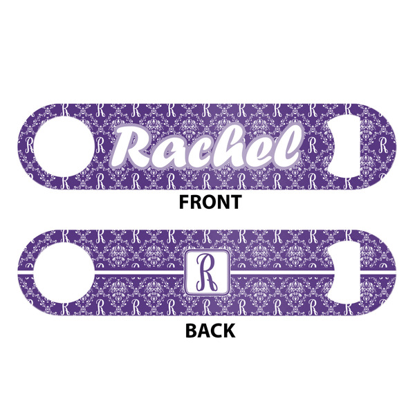 Initial Damask Bar Bottle Opener - White - Approval