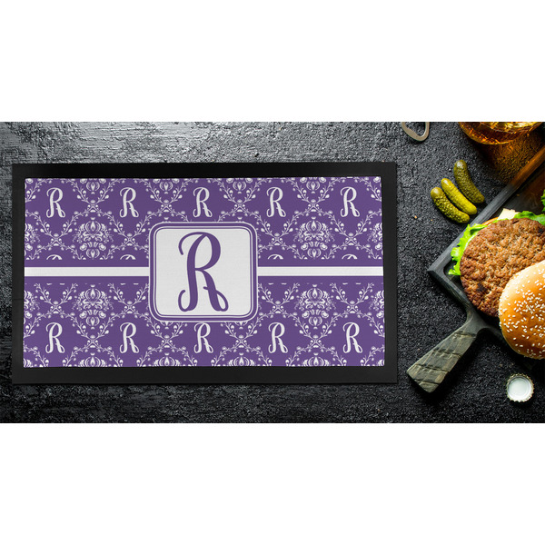 Initial Damask Bar Mat - Small - LIFESTYLE