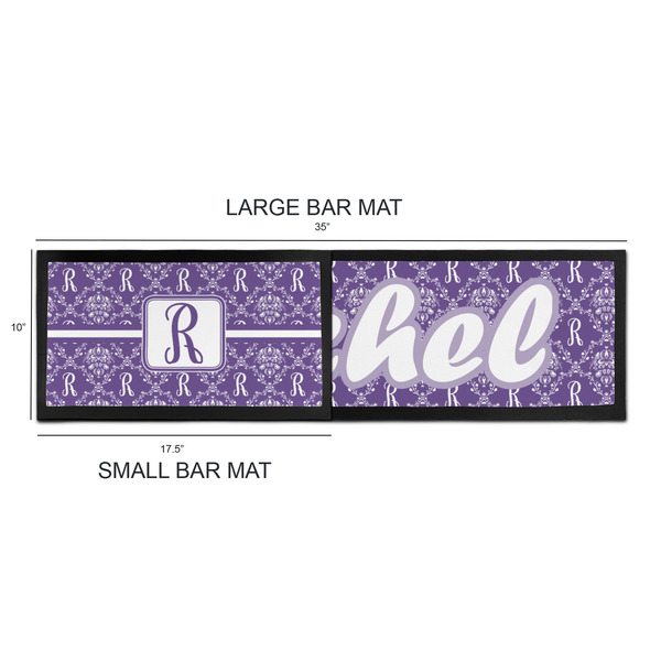 Initial Damask Bar Mats - Sizing Chart
