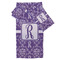Initial Damask Bath Towel Set - 3 Pcs