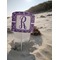 Initial Damask Beach Spiker white on beach with sand