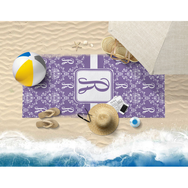 Initial Damask Beach Towel Lifestyle