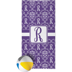 Initial Damask Beach Towel (Personalized)