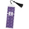 Initial Damask Bookmark with tassel - Flat
