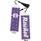 Initial Damask Bookmark with tassel - Front and Back