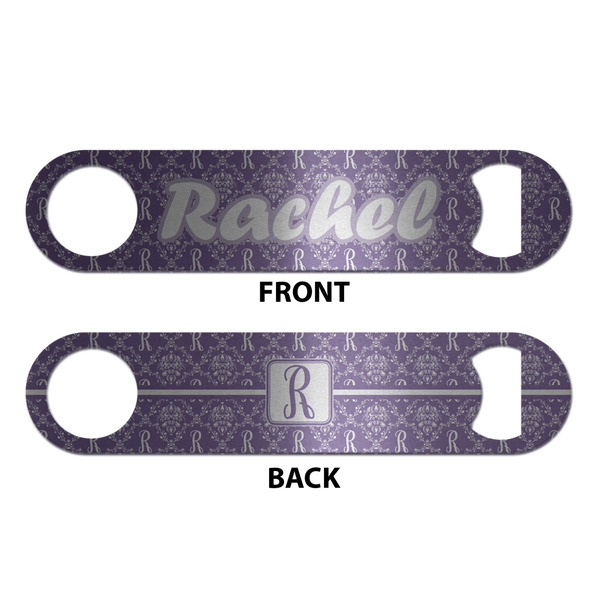 Initial Damask Bottle Opener - Front & Back