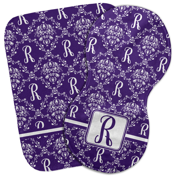 Custom Initial Damask Burp Cloth