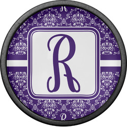 Initial Damask Cabinet Knob (Black) (Personalized)