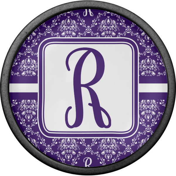 Initial Damask Cabinet Knob - Black - Front