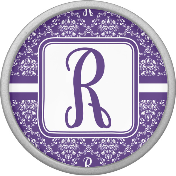 Initial Damask Cabinet Knob - Nickel - Front