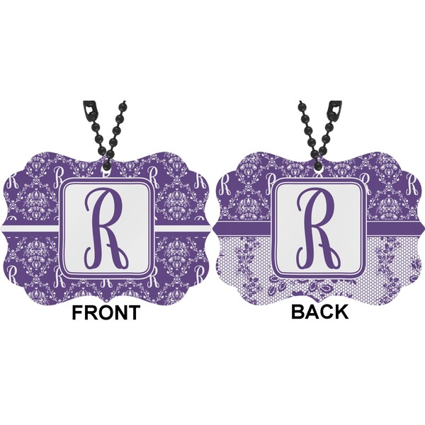 Initial Damask Car Ornament (Approval)