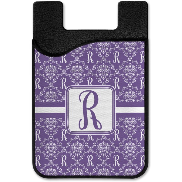 Initial Damask Cell Phone Credit Card Holder