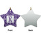 Initial Damask Ceramic Flat Ornament - Star Front & Back (APPROVAL)