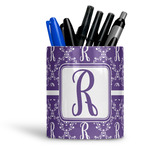 Initial Damask Ceramic Pen Holder