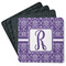 Initial Damask Square Rubber Backed Coasters - Set of 4 (Personalized)