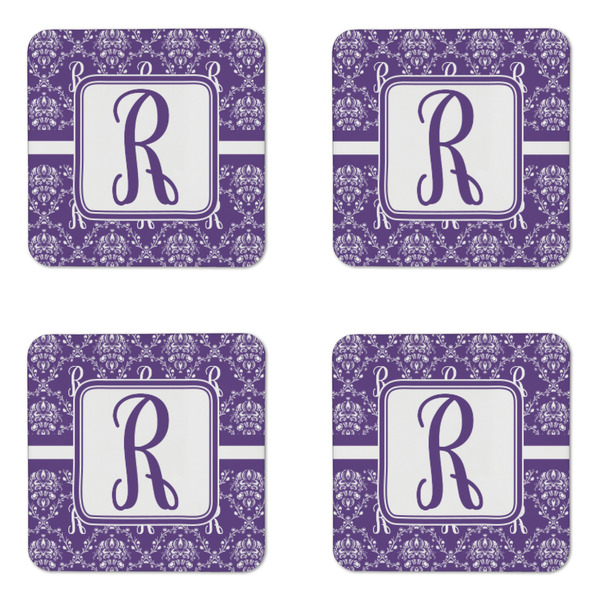 Initial Damask Coaster Set - APPROVAL