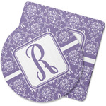 Initial Damask Rubber Backed Coaster (Personalized)