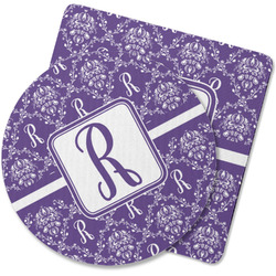 Initial Damask Rubber Backed Coaster (Personalized)