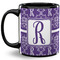 Initial Damask 11 Oz Coffee Mug - Black